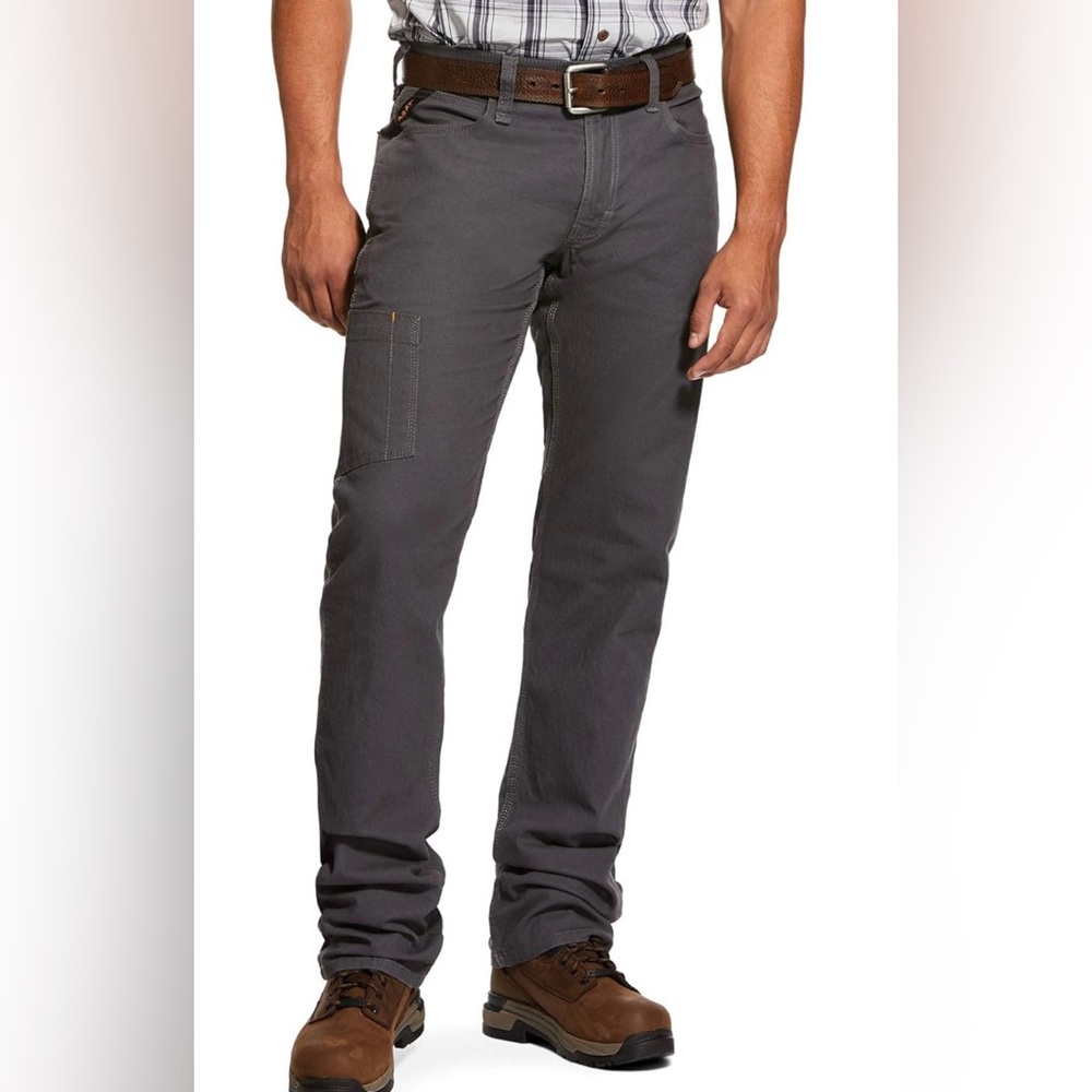 Ariat Rebar M4 Durastretch Straight Relaxed Fit Jeans Work Pants Gray W30 L34